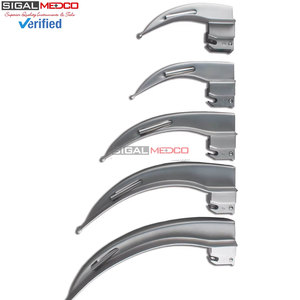 Macintosh Fiber <b>Optic</b> Laryngoscope Set Five Curved Blades Manual Germany Stainless Steel Illumination Intubation Equipment - Product Image 5