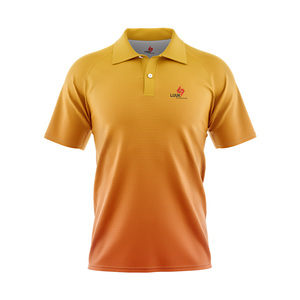 Chemises à logo imprimé par transfert thermique personnalisé, anti-rides, manches courtes, en polyester/coton tricoté, vêtements décontractés pour hommes, polos - Product Image 4