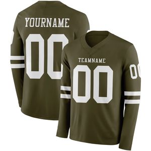 Jersey de Fútbol Americano OEM Transpirable de Manga Larga, Ropa Deportiva Personalizada para Equipos, Impresión de Nombre y Número Personalizados, Logotipo Frontal Personalizado - Product Image 3