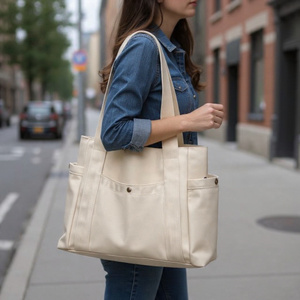 Sac de travail en toile pour bateau, prêt à l'emploi, avec fermeture éclair, poches personnalisées et production sur mesure - Product Image 6