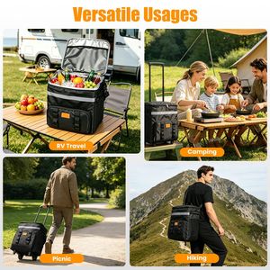 Borsa Termica con Ruote da 35L, Zaino Porta Pranzo Ecologico Morbido, Manico Telescopico, Tracolla Regolabile, Termico Portatile - Product Image 5