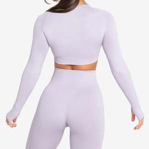 Conjunto Deportivo para Mujer al por Mayor OEM, Traje de Yoga de Dos Piezas, Top Corto sin Mangas y Leggings de Spandex/Nylon, Transpirable y Personalizable - Product Image 4
