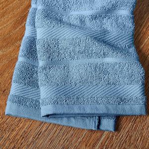 Set di 4 Asciugamani da Cucina Albany in Velluto Blu/Bianco 16"x26" - Product Image 3