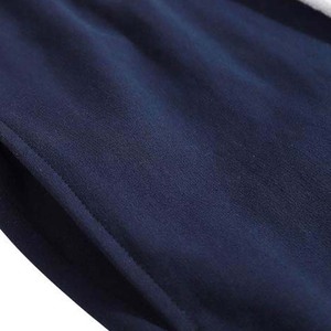 <b>Men's</b> Navy Blue Sport <b>Shorts</b> With <b>Red</b> White Trim Drawstring Waist Breathable Knitted Casual Wear - Product Image 3