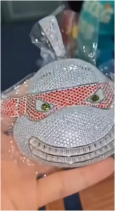 Pendentif de luxe en argent 925, hip-hop, personnalisé, en moissanite, forme tortues mutantes, diamants en moissanite DVVS pour collier - Product Image 2