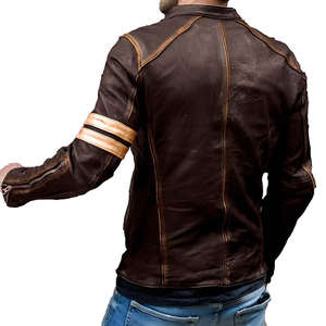 Veste en cuir véritable de qualité supérieure pour homme, coupe ajustée, style motard moderne, streetwear confortable, fermeture éclair sur la poitrine, capuche hiver - Product Image 4