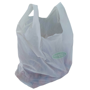 Camiseta personalizada Bolsa con cremallera Supermercado Compras Material HDPE reciclable Logotipo personalizado Impresión Liso Negro Blanco Hecho en Vietnam - Product Image 3