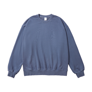 Sweat-shirt décontracté pour homme, coupe oversize, 100 % coton molletonné, col rond, pull long, broderie, motif imprimé hiver, uni - Product Image 2