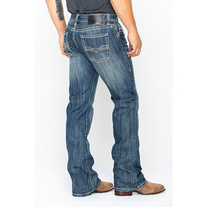 Jeans pour hommes personnalisés, de haute qualité, confortables, style streetwear, design logo, coupe bootcut, surdimensionnés, effet délavé à l'acide - Product Image 3