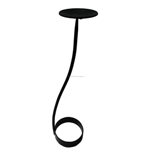 Chandelier en métal conique noir fini pour la décoration de mariage et de fête décorative à la maison - Product Image 1