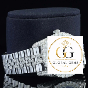 Customized Iced Lab Grown White Gold Stainless Steel <b>Automatic</b> Mechanical Watch VVS Diamonds Studded Water Resistant Unisex Hip - Product Image 4