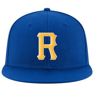 Casquette snapback bleue à 6 panneaux avec broderie de logo jaune et blanc, unisexe, décontractée - Product Image 2