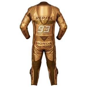 ชุดแข่งรถมอเตอร์ไซค์ Dani Pedrosa Zonda Custom Fit ทำจากหนังจิงโจ้/หนังวัวเย็บสามชั้นอย่างมืออาชีพ แบบชิ้นเดียว - Product Image 2