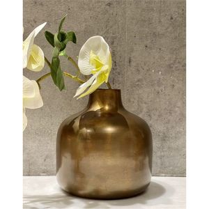 Handmade Antique Brass Metal <b>Vase</b> Hammered Gold Flower Pot Tabletop Centerpiece Decorative <b>Vases</b> for Living Room Modern Decor - Product Image 3