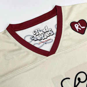 Logo personnalisé maillot de football américain de haute qualité 100% polyester unisexe XL vêtements de sport numéro motif hauts et chemises - Product Image 3