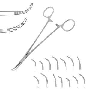 Overholt-Geissendoerfer, fórceps curvos de acero inoxidable de 28cm, instrumentos quirúrgicos, fuente de alimentación, maquinaria fabricada en Pakistán - Product Image 1