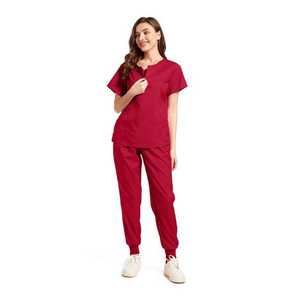 OEM Custom LOGO Label <b>Work</b> Stretch Fabric Nurse Jumpsuit <b>Scrub</b> Sets Medical Women Hospital Jogger <b>Scrubs</b> Uniform Sets - Product Image 4