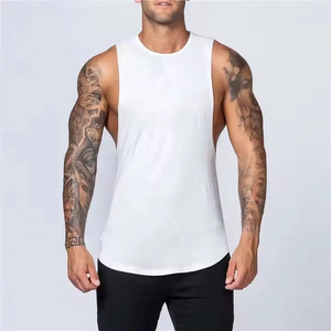 Camiseta sin Mangas para Hombre, Diseño 2026, Color Verde Oliva, Cuello Redondo, Tejido de Punto, Color Sólido, Transpirable, Estilo Casual - Product Image 4