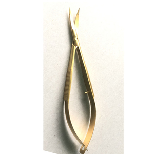 Ciseaux à ressort professionnels de haute qualité pour extensions de cils, revêtement doré, ciseaux à ressort pour manucure, ciseaux à ressort durables pour cils - Product Image 3