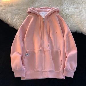 เสื้อฮู้ดซิปคู่ผ้าฟลีซหนา 500gsm ขายส่ง แบบ OEM ทรงโอเวอร์ไซส์ ไม่มีเชือกผูก ปรับแต่งโลโก้ได้ เสื้อฮู้ดซิปหนา - Product Image 6