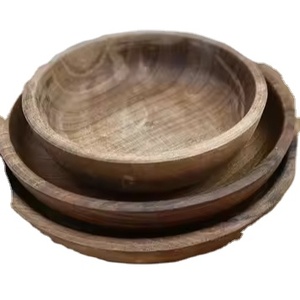 Handmade <b>Walnut</b> Wood Bowl Set of 3 Premium Bowls for Snacks Dried Fruits and Home Decor Elegant Brown Texture - Product Image 1