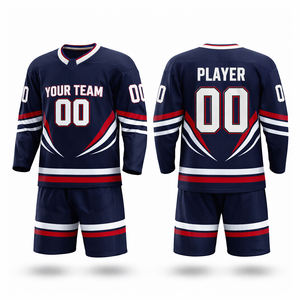 Nouveaux ensembles de maillots de hockey d'hiver respirants et personnalisés pour hommes, vente en gros, impression par transfert thermique du nom de l'équipe et du logo, haute qualité, séchage rapide - Product Image 1