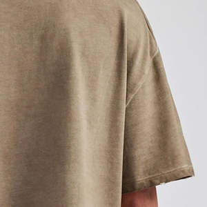 Heavyweight Cropped <b>Box</b> Fit t Shirt Tee <b>Box</b> Fit 100% Cotton <b>Drop</b> Shoulder Oversized Boxy T Shirts for Men - Product Image 2