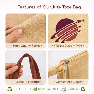 Bolsa de Compras Reutilizable Ecológica y Biodegradable de Juco con Cierre, Asas Reforzadas, para Regalos Corporativos, Eventos y Comercios - Product Image 3