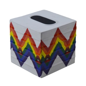 Porte-serviettes design multicolore thème LGBTQ pour la décoration de table à manger, les mariages et les hôtels, design de vaisselle, anneaux de serviettes - Product Image 4