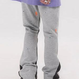 Hot Sale Men Flare Pants High Waist Regulars Fit <b>Bell</b> Bottom Style Sweatpants Comfortable Fitted Flared Sweat Pants For Men - Product Image 3