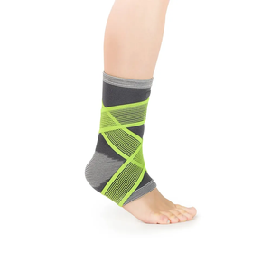 Manchon de compression de cheville tricoté bleu QUIRE SPORTS pour la stabilité sportive, chaussette de soutien élastique pour la course à pied et l'entraînement physique - Product Image 2