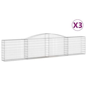 Juego de 3 Cestas de Gabiones Grandes y Duraderas de Hierro Galvanizado Plateado para Cercas, Enrejados y Puertas - Product Image 2