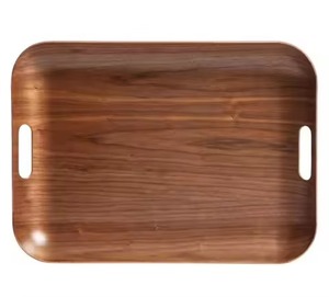 Plateau de service simple en bois d'acacia pour collations, à poser sur réservoir de toilettes, comptoir ou meuble de salle de bain, pour le service alimentaire - Product Image 3
