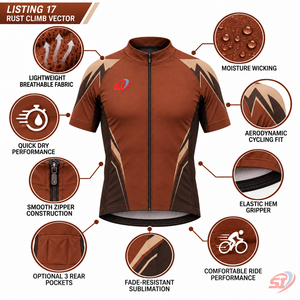 Maillot de cyclisme personnalisé pour homme, à séchage rapide, respirant, haute performance - Product Image 6
