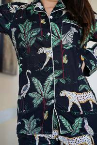 Pijama de algodón para mujer, camisón de verano para la playa, camisón de algodón suave estampado, camisón con botones, camisa de pijama estampada - Product Image 5