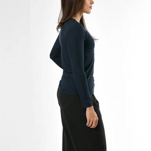 Blank Polyester <b>Compression</b> Gym Training Long Sleeve Women's Shirt High Quality Slim Fit Breathable Custom Shirt For Activewear - Product Image 3