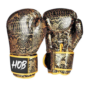 Guantes de Entrenamiento de MMA y Boxeo de Cuero Personalizados OEM en Azul y Negro con Cierre de Velcro para Muay Thai BJJ, Guantes de Boxeo de Cuero PU - Product Image 4
