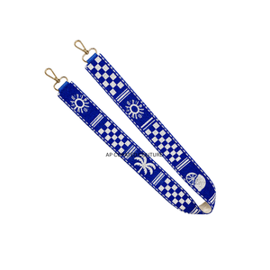 Sangles de sac à main pour femme, personnalisées, brodées, ornées de perles de verre, noires et dorées, Nouvelle Arrivée, Éclat Étincelant, Jour de Match - Product Image 5