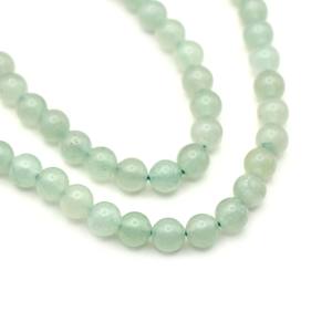 Collier en perles d'aventurine verte véritable avec fermoir plaqué or, bijoux en pierres précieuses vertes rondes, cadeau pour femmes - Product Image 2