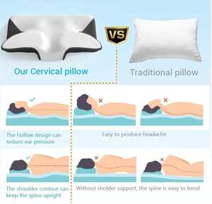 Memory Foam <b>Pillows</b> Neck and Shoulder Pain Cervical Contoured <b>Support</b> butterfly <b>Pillow</b> for Side Back Nursing - Product Image 4