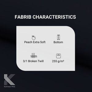 Cotton Spandex 3/1 Broken Twill Fabric 255GSM Peached <b>Stretch</b> Woven Fabric OEM ODM Bulk Supplier - Product Image 3