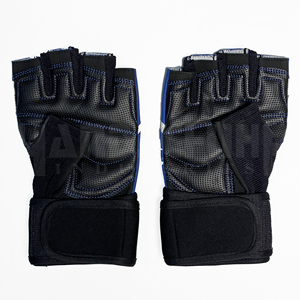 Gants d'entraînement unisexes en PU à demi-doigts avec boucle pour la musculation, le fitness, l'haltérophilie, la gym, le cyclisme et les activités de plein air - Product Image 2
