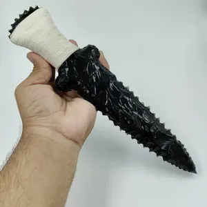 ใบมีดออบซิเดียนสีดำทำมือ – อาธาเมสำหรับพิธีกรรมขนาด 10 นิ้ว และของสะสมสไตล์ไวกิ้ง - Product Image 6