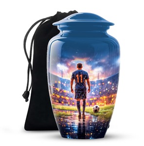 Personalized Football Cremation Urn – Athlete <b>Memorial</b> <b>Keepsake</b> Urn - Product Image 3