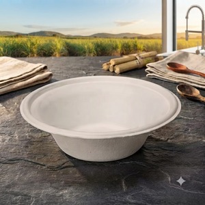 Paquete de 6 Tazones Compostables de Pulpa de Caña de Azúcar para Restaurantes y Servicios de Catering - Product Image 2