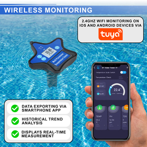 เครื่องวัดคุณภาพน้ำดิจิตอลอัจฉริยะ Tuya WiFi 9-in-1 |   เครื่องวัดค่า pH/EC/TDS/ความเค็ม/ORP/คลอรีน/อุณหภูมิ/ความถ่วงจำเพาะ ความแม่นยำสูง พร้อมไฟแบ็คไลท์ (OEM) - Product Image 3