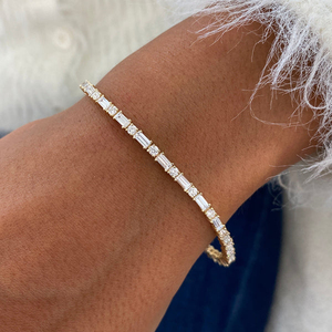 IGI Verified Lab Diamond Bracelet 14K 18K 10K <b>Gold</b> Sustainable Jewelry Brilliant Round Cut Stones White Yellow <b>Rose</b> <b>Gold</b> - Product Image 5