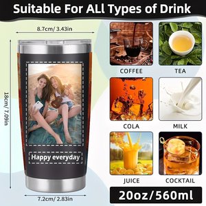 Stainless Steel Tumbler 20oz Double Wall Vacuum <b>Insulated</b> No Sweat Travel <b>Mug</b> For Car Use - Product Image 6