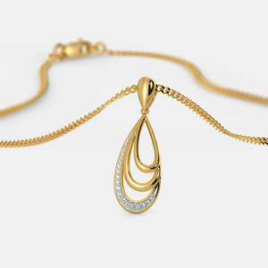 Collar con Colgante de Oro Amarillo de 14K con Diamante Cultivado en Laboratorio de Corte Brillante Redondo - Product Image 6