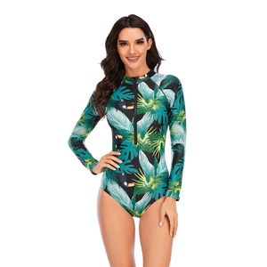 Women's <b>Long</b> <b>Sleeve</b> Rash Guard for Diving <b>Swimming</b> Cotton/Polyester/Spandex Customizable Color Logo Customizable Design Digital - Product Image 4